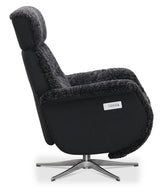 Lissabon Fåtölj Elektrisk Recline Fårskinn Mörkgrå