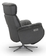 Lissabon Fåtölj Elektrisk Recline Fårskinn Ljusgrå