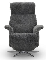 Lissabon Fåtölj Elektrisk Recline Fårskinn Ljusgrå