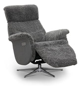 Lissabon Fåtölj Elektrisk Recline Fårskinn Ljusgrå