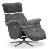 Lissabon Fåtölj Elektrisk Recline Fårskinn Ljusgrå