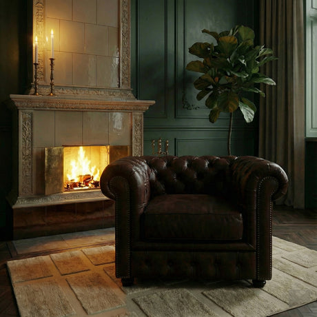 Liverpool Chesterfield Fåtölj Oxblod