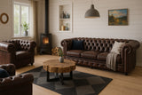 Liverpool Chesterfield soffa 2-sits Brun