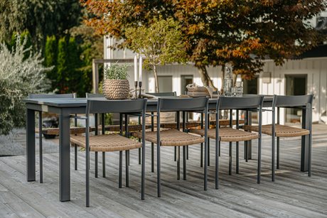 Lomma XL 260-380x100 cm Utebord Antracit