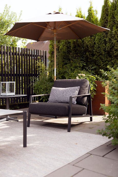 Trieste Parasoll Ø 2,5 m Trä/Taupe