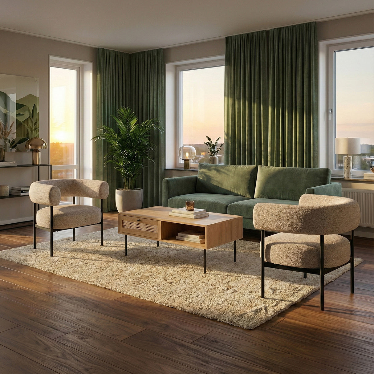 Matteo 3-sits soffa Symphony Sage