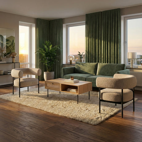 Matteo 3-sits soffa Symphony Sage