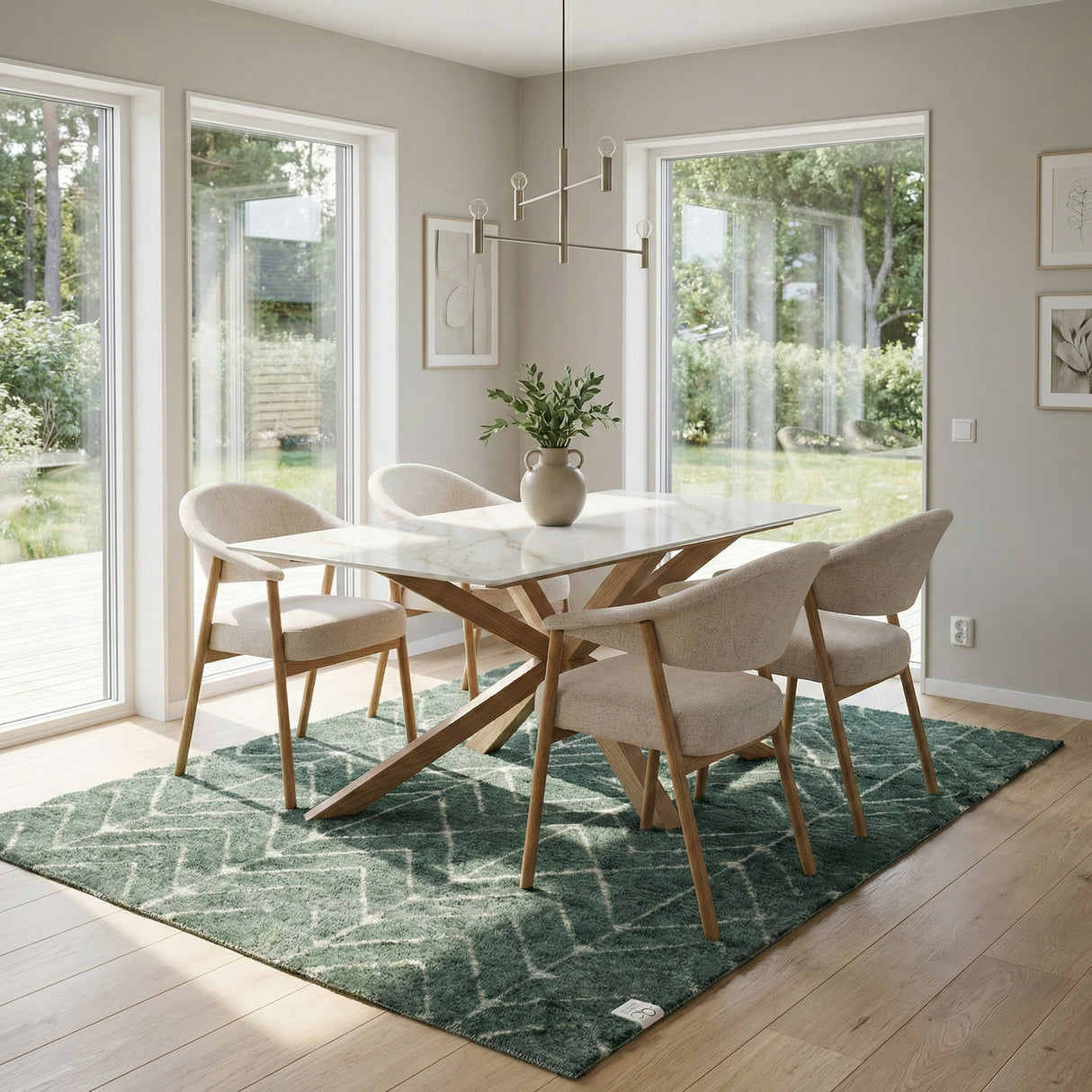 Medici Matbord 90x160 cm Glossy Natural