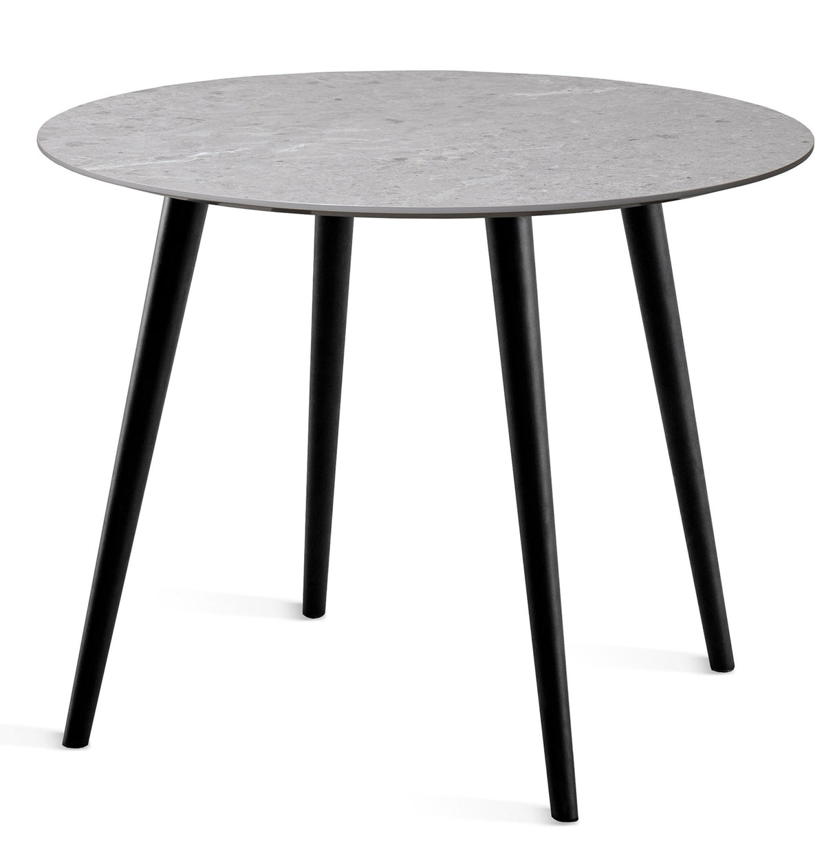 Miles Matbord  Ø 80 cm Runt Sandstenslaminat, Fyra träben