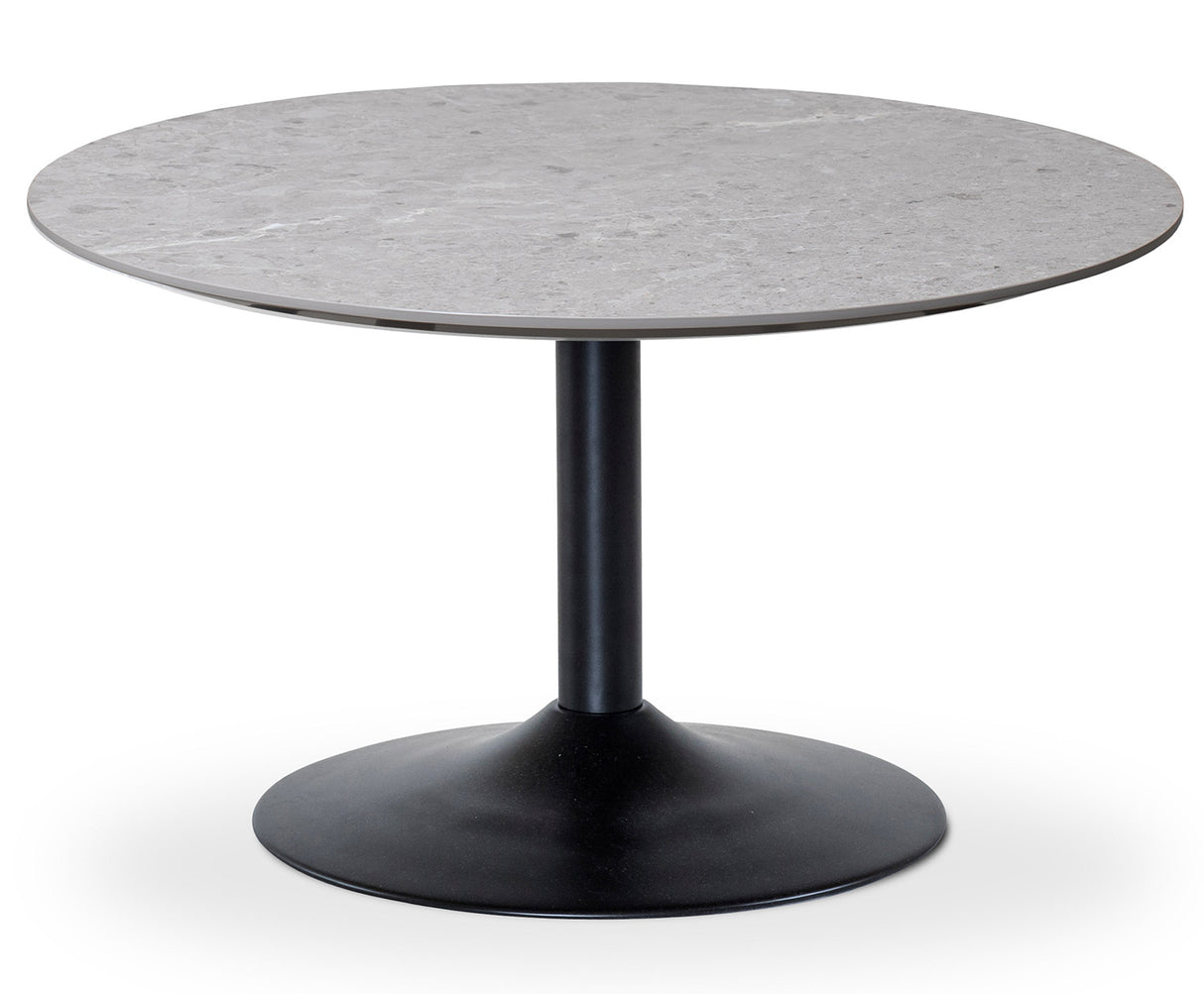 Miles Soffbord Ø 80 cm Runt Sandstenslaminat, Trumpfot