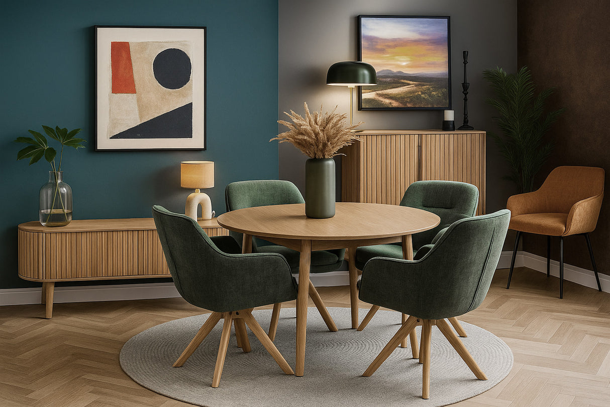 Garbo Matbord Rund 120 cm Naturlig Ek