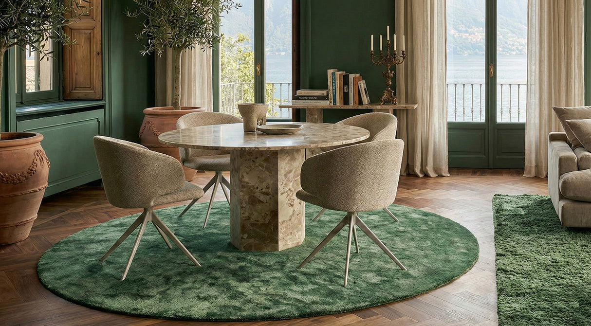 Miramas Matbord Rund 130 cm Lattebrun