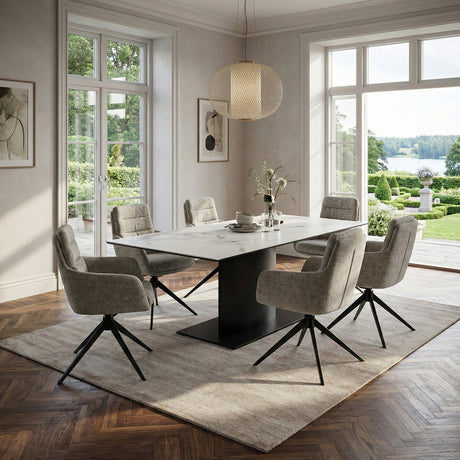 Murcia Matbord 200x100 cm Keramik Vit Akranes