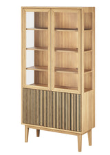 Broholm Vitrinskåp Lameller Glassidor Oljad Ek