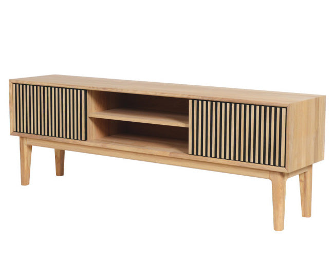 Broholm TV-Bänk XL Lameller Oljad Ek