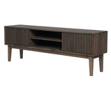 Broholm TV-Bänk XL Lameller Rökfärgad Ek