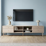 Nordik Mediabänk 200 cm Vitoljad ek