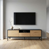 Notting Hill TV-bänk 140x40 cm Svart/Ek