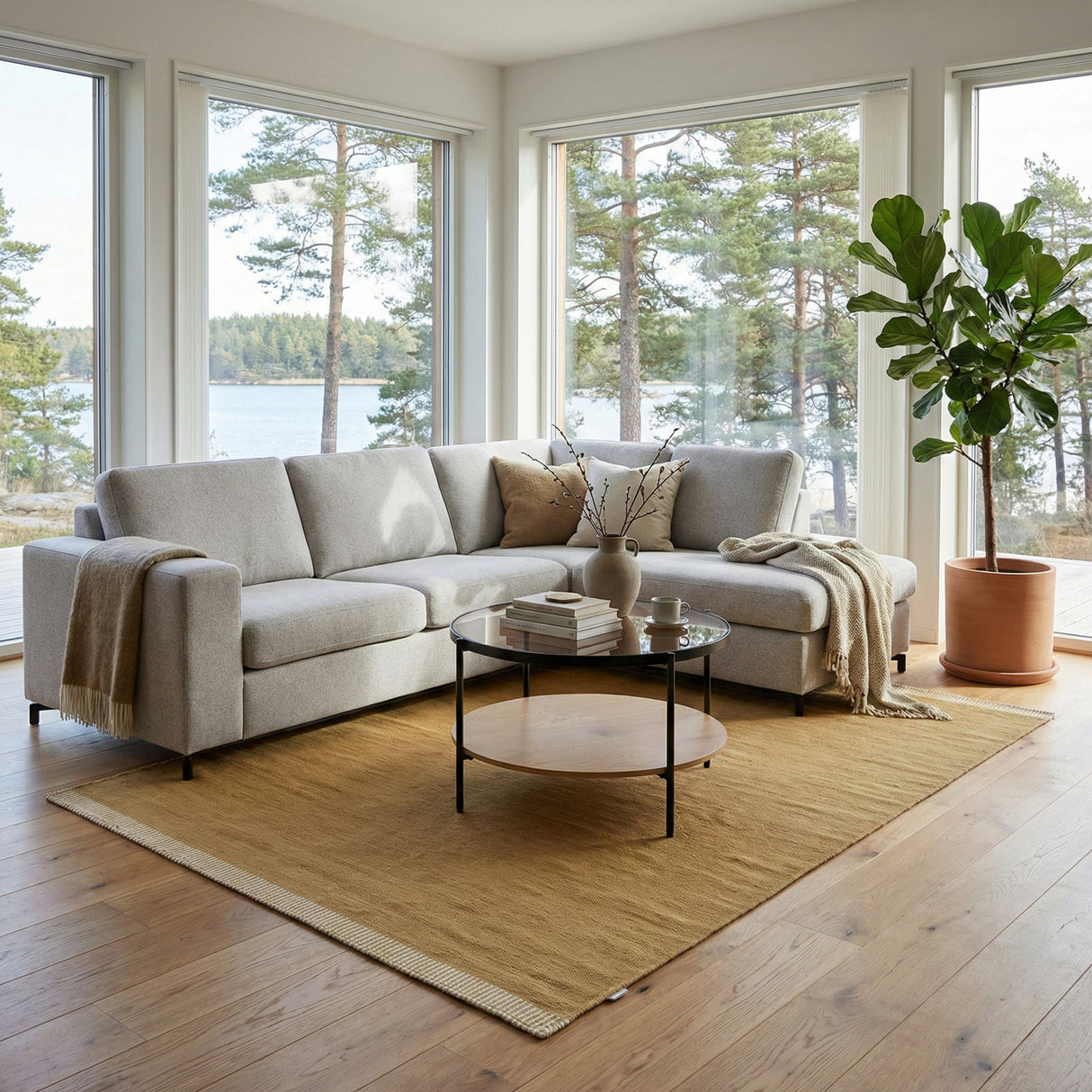 Powis Soffbord Ø84 cm Tawny Natural