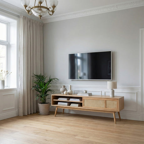 Scandi Mediabänk 200 cm Oljad ek