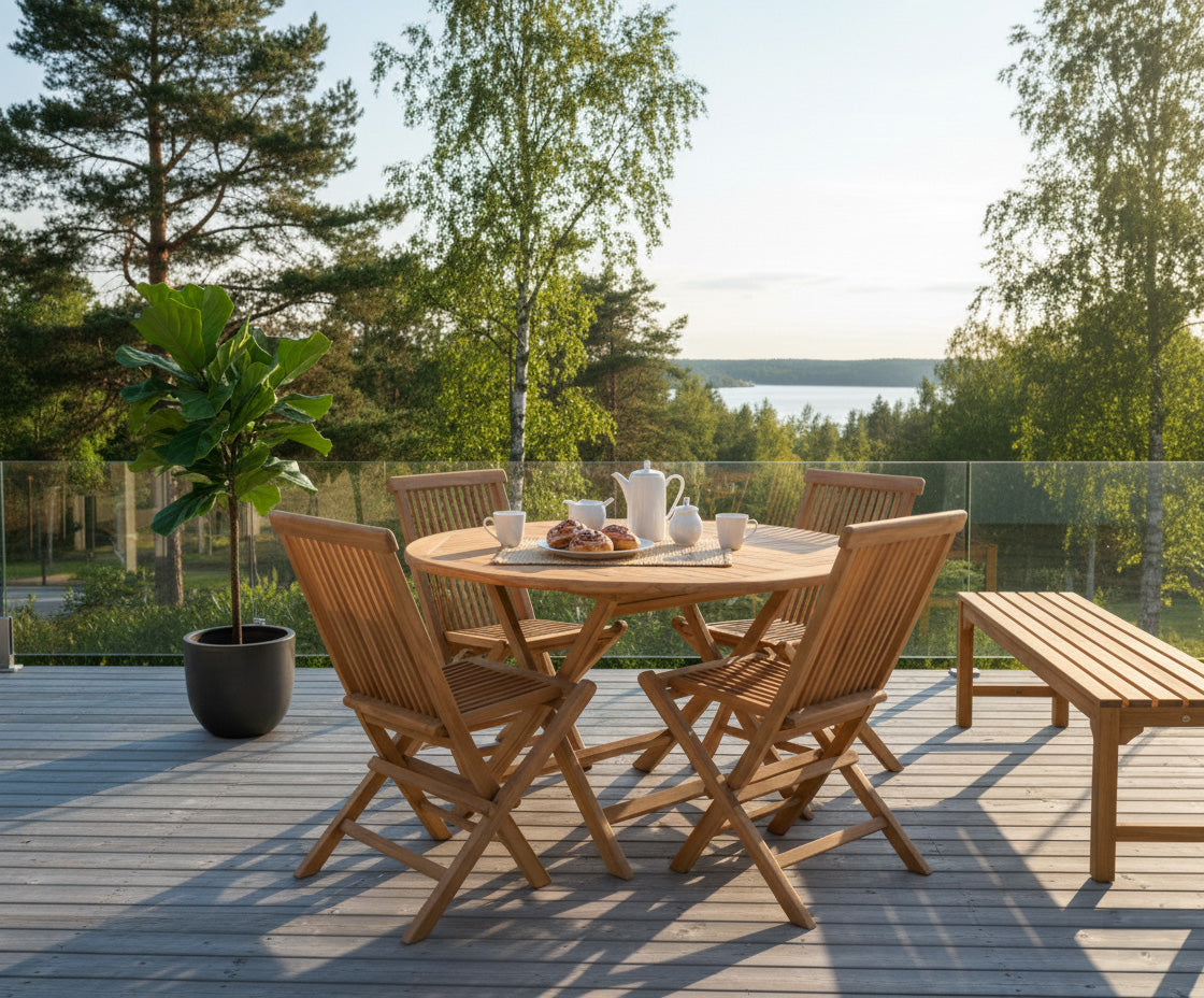 Rimini Fällbord 100 cm Teak