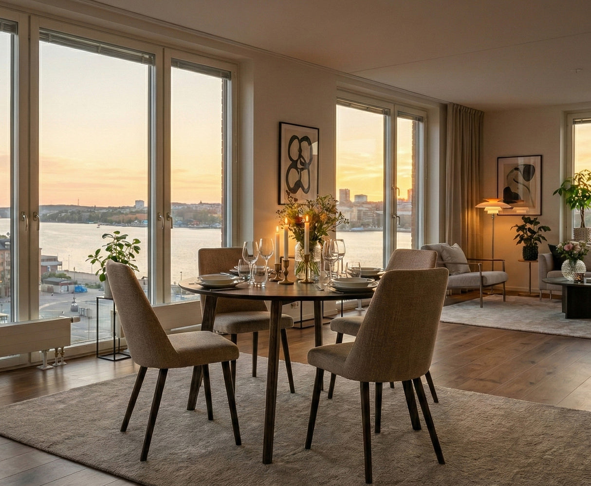 Sagene Matbord 110 cm Mörkbrun Ek