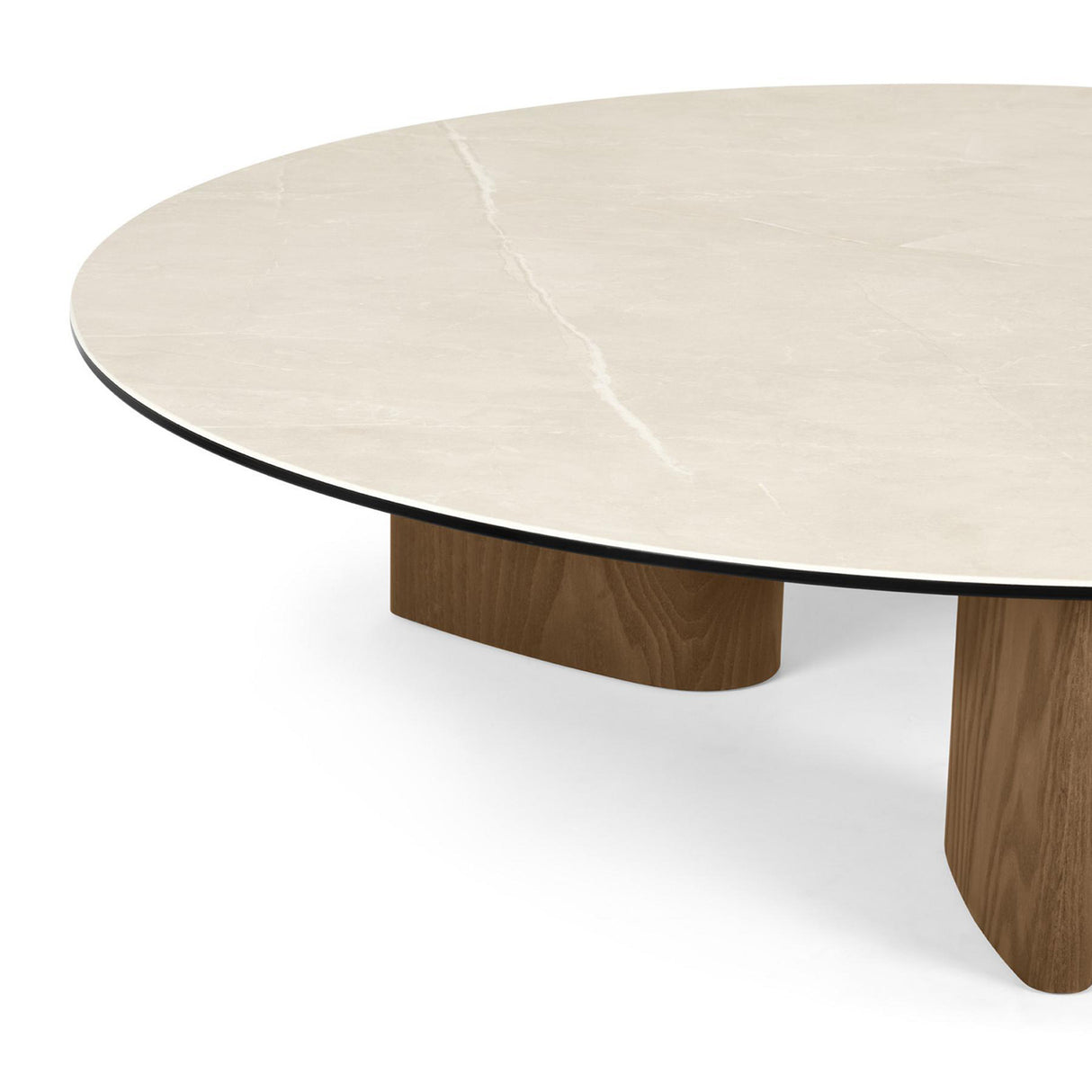 Sandy Soffbord Runt Canaletto Walnut