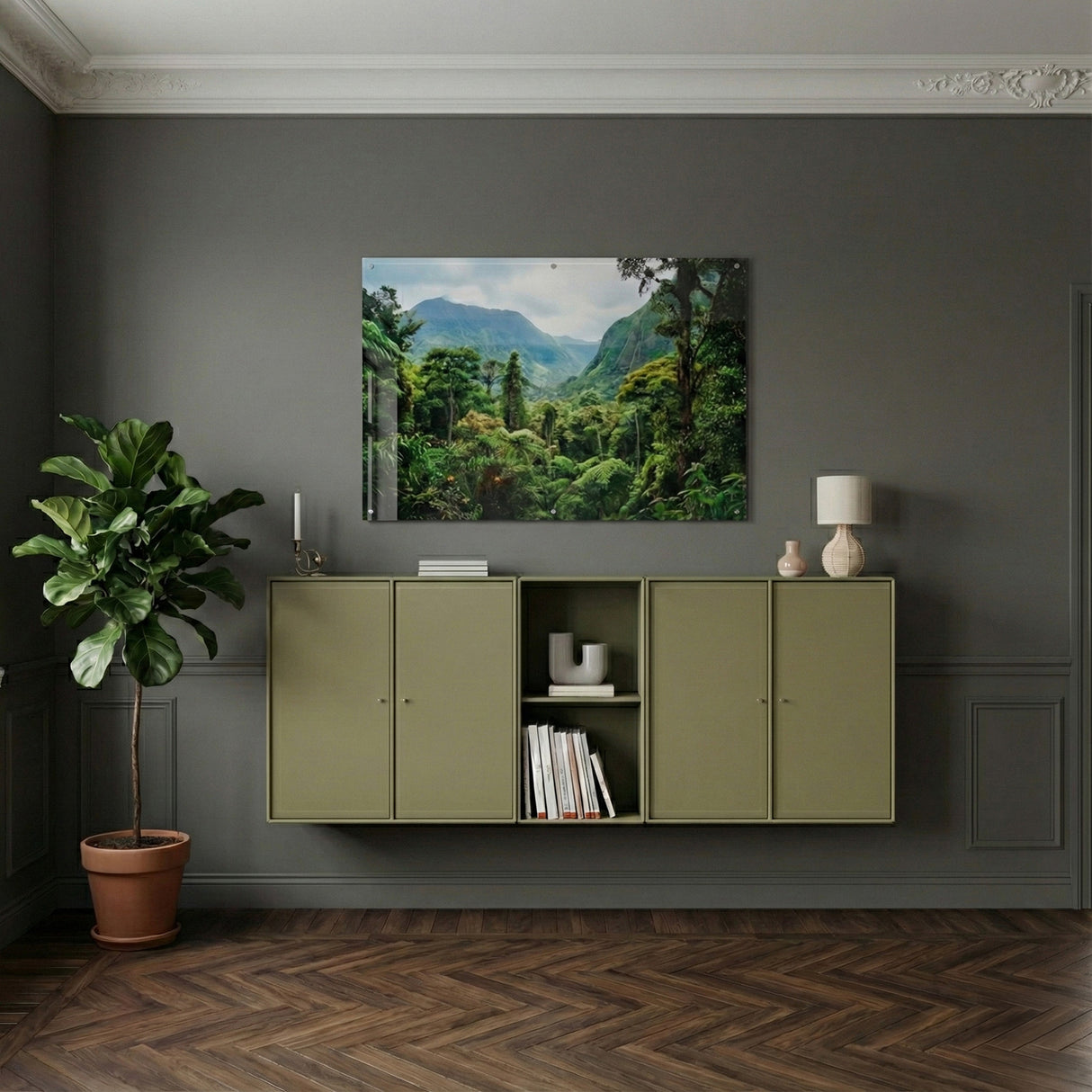 Savannah Quadrant-skänk Oliv