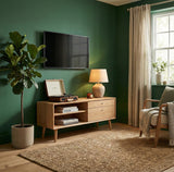 Scandi Mediabänk 120 cm Oljad ek