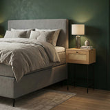 Segmento Sängbord 45x45 cm 1 Låda Naturlig