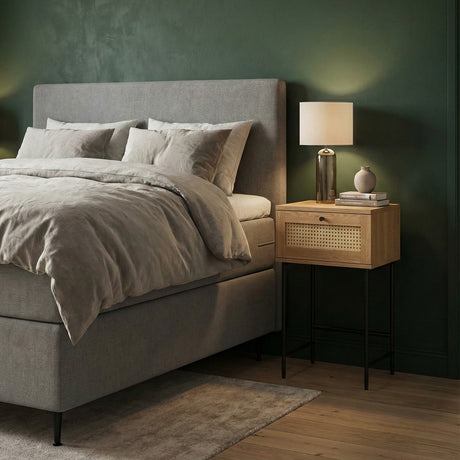 Segmento Sängbord 45x45 cm 1 Låda Naturlig