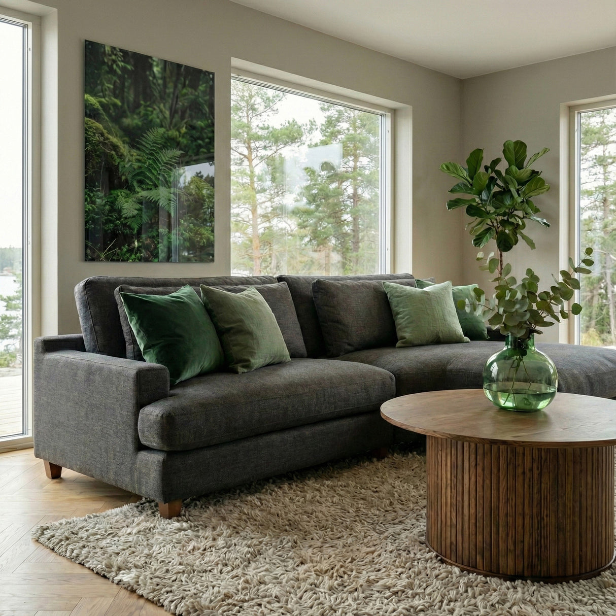 Accento Ø90 cm Soffbord Rökt ek