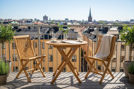 Turin Caféset - Bord 80 cm ink 2st Fällstolar