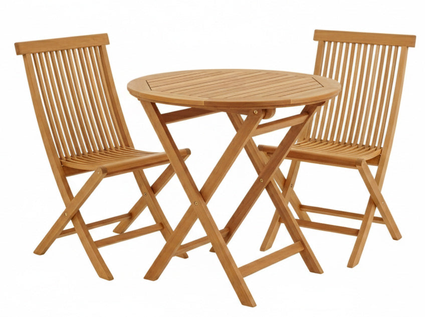 Turin Caféset - Bord 80 cm ink 2st Fällstolar