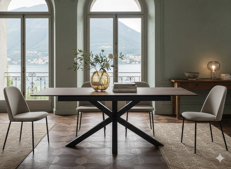 Verdun Matbord 100x200-240 cm Rostbrun Lemco