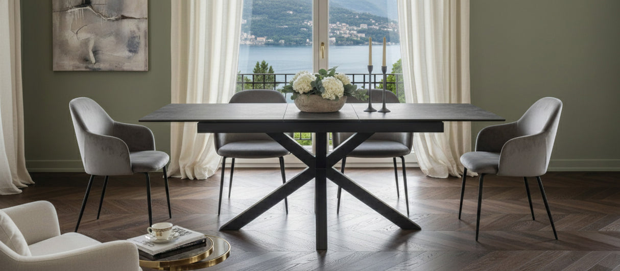 Verdun Matbord 200x100 cm Svart Fairbanks