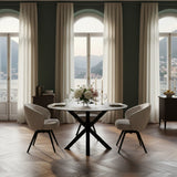 Verdun Matbord Rund 119 cm Grå Keramik