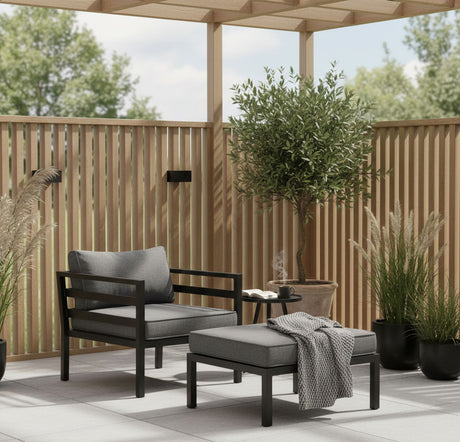 Weldon Fåtölj Svart/Grå