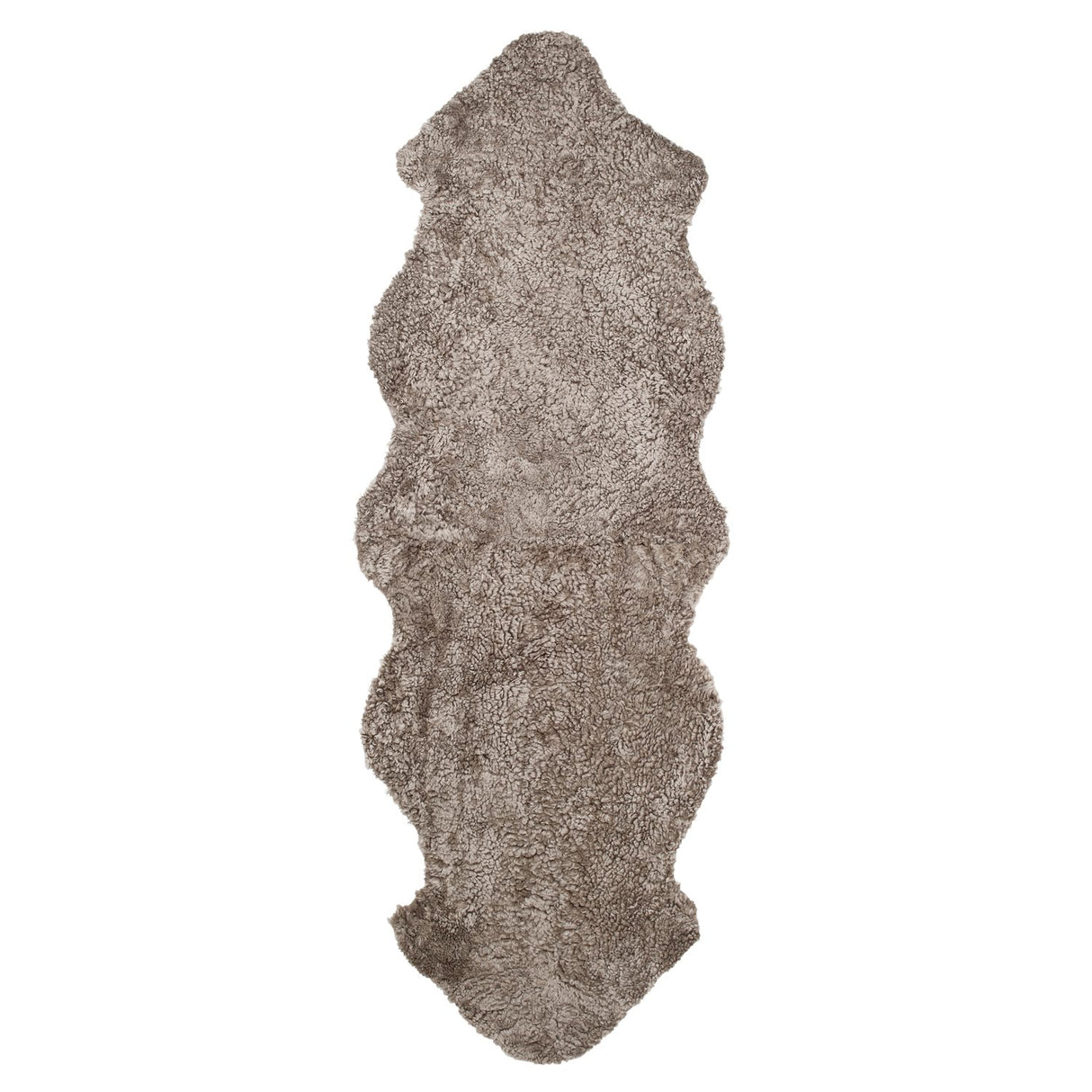 Curly Dubbel Fårskinn Fäll Sahara