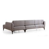 Gaborone (270-140 x 95 x 67 cm) Hörnsoffa Grå, Höger