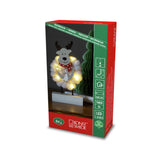 B/O Älg Trä/bomull, vit LED Timer 6h Stående Ljusdekoration Inne