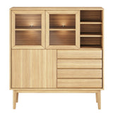 Broholm Solid Högskåp 124x133 cm Oljad Ek