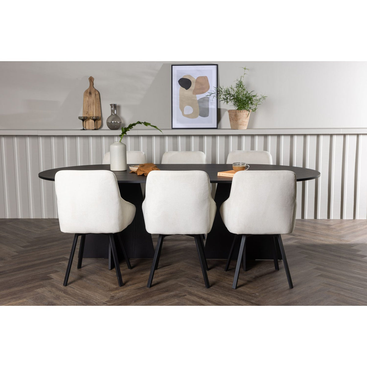 Bootcut, Rosie Oval matgrupp Beige,Svart, Svart, 230 x 115