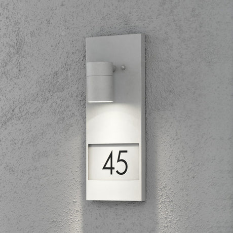 Modena GU10 med Husnummer Vägglampa Ute Grå