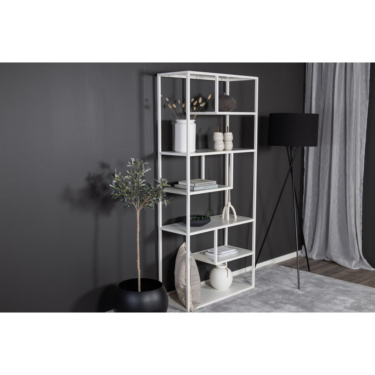 Staal Hylla Vit, 35x85x190