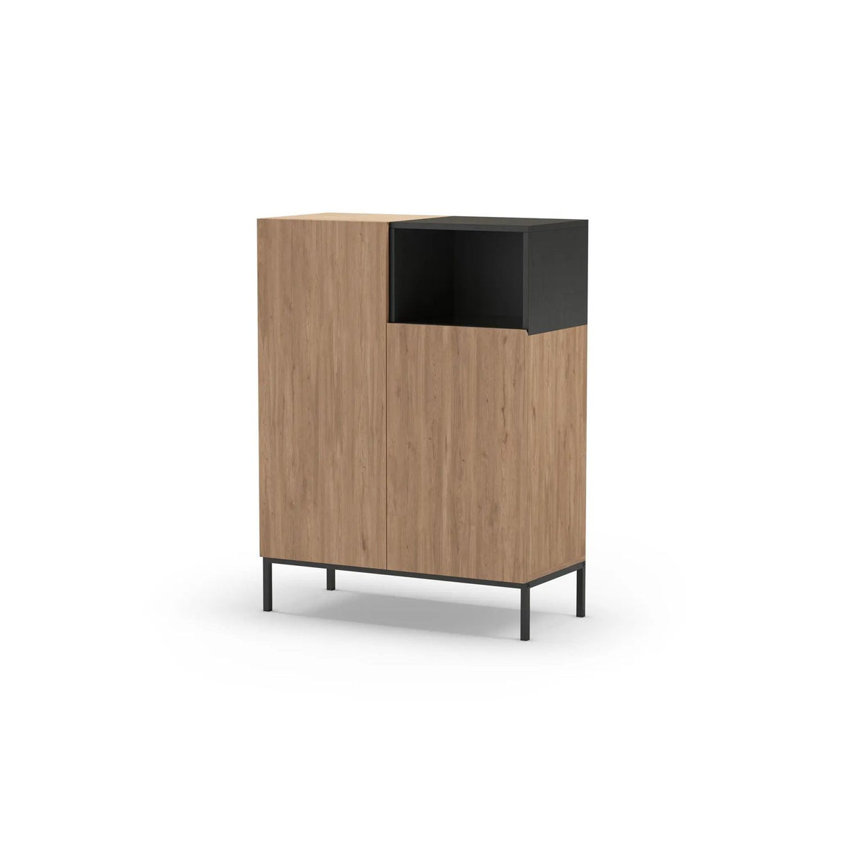 Limerick (90 x 120 x 41,8 cm) Sideboard Naturlig ekträ svart sandsten