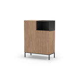 Limerick (90 x 120 x 41,8 cm) Sideboard Naturlig ekträ svart sandsten