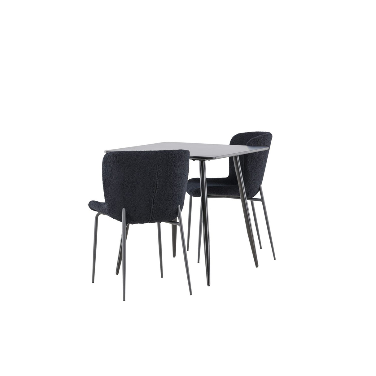 Polar, Modesto Rektangulär matgrupp Svart, Svart, 75 x 75