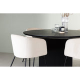 Matilda, Berit Rund matgrupp Beige,Svart, Svart, ⌀130