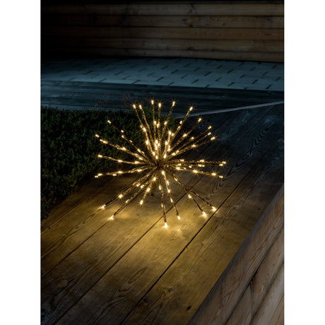 Dekorationsboll Spröt LED 40 cm Julstjärna Utomhus Guld